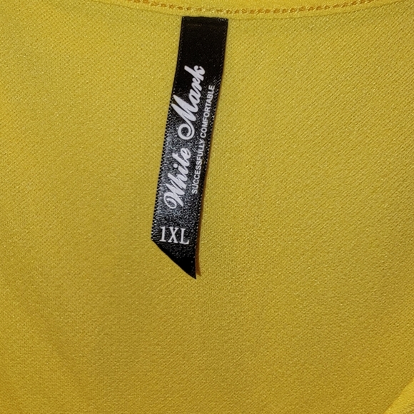 dress YELLOW 1xl(16)White Mark fit and flare, empire waist dress - Picture 2 of 4